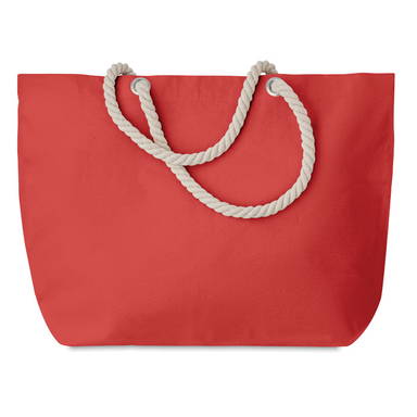 Strandtas met touw handvatten | 220 grams | 55 x 15 x 39 cm - Rood