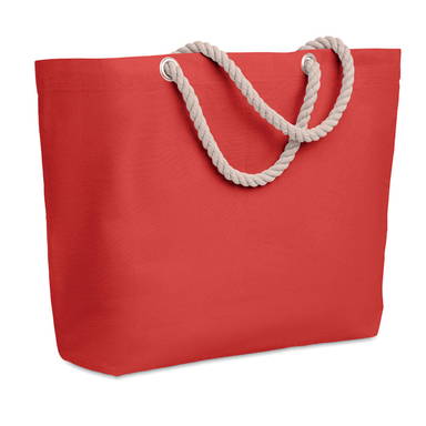 Strandtas met touw handvatten | 220 grams | 55 x 15 x 39 cm - Rood