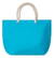 Strandtas met touw handvatten | 220 grams | 55 x 15 x 39 cm - Turquoise