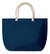 Strandtas met touw handvatten | 220 grams | 55 x 15 x 39 cm - Blauw