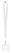 Polyester lanyard met uitrekbare badgehouder | 20 mm - Wit