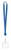 Polyester lanyard met uitrekbare badgehouder | 20 mm - Royal blauw