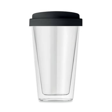 BIELO TUMBLER Dubbelwandig glas met deksel