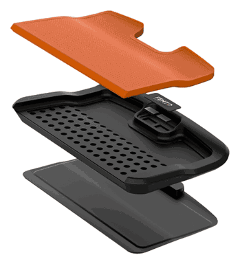 Fento Board Kniebeschermer M2 086 | Zwart/Oranje | One size