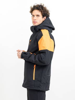 Printer Prime Gevoerde Softshell Jas 2261071 - Zwart/oranje