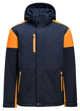 Printer Prime Gevoerde Softshell Jas 2261071 - Marine/neonoranje