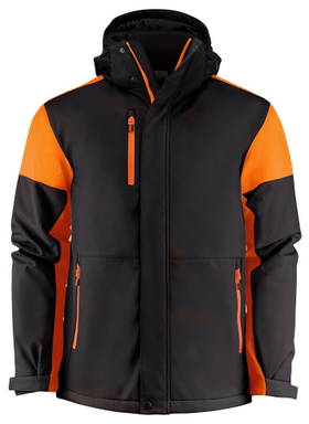 Printer Prime Gevoerde Softshell Jas 2261071 - Zwart/oranje