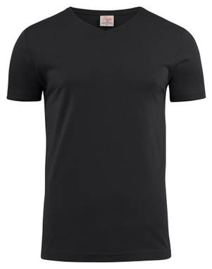Printer Heavy V-neck T-shirt Heren 2264024 - Zwart