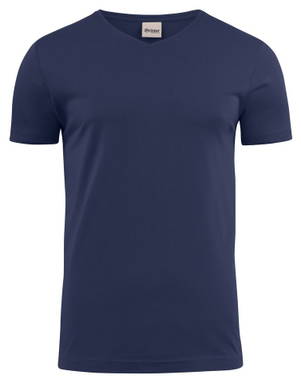 T-shirt col V Printer Heavy Hommes 2264024 - Marine