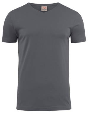 Printer Heavy V-neck T-shirt Heren 2264024 - Staalgrijs