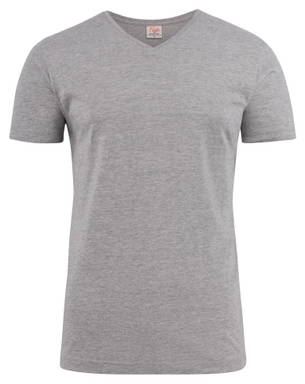 Printer Heavy V-neck T-shirt Heren 2264024 - Grijs mêlée
