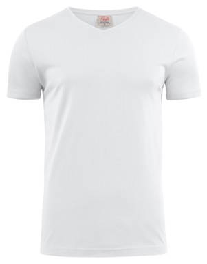 Printer Heavy V-neck T-shirt Heren 2264024 - Wit
