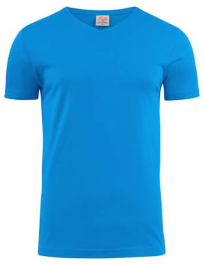 Printer Heavy V-neck T-shirt Heren 2264024 - Oceaan blauw