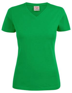 Printer Heavy V-neck T-shirt Dames 2264025