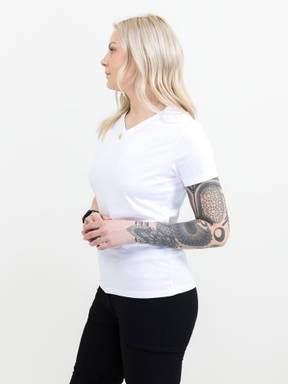 Printer Heavy V-neck T-shirt Dames 2264025