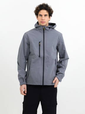 Printer Hiker Shell Jas 2261067 - Staalgrijs