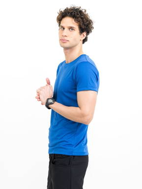 Printer RED Run T-shirt Heren 2264023 - Helder blauw