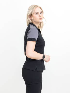 Printer PRIME Prime Polo Dames 2265025 - Zwart/staalgrijs