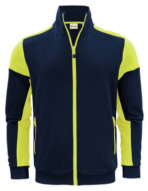 Printer PRIME Prime Sweater Full Zip Herren 2262061 - Marine/Neongelb