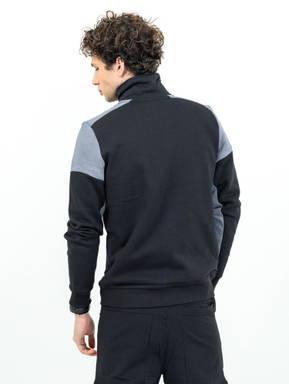 Printer PRIME Prime Sweater Volledige Rits Heren 2262061 - Zwart/staalgrijs