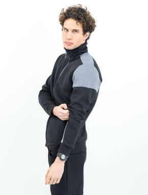 Printer PRIME Prime Sweater Volledige Rits Heren 2262061 - Zwart/staalgrijs