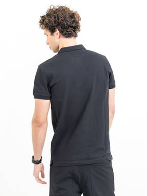 Printer Surf Stretch Polo Pique Heren 2265020 - Zwart