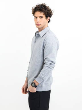 Printer Homerun polosweater Unisex 2262040 - Grijs mêlée