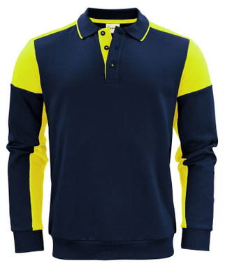 Drucker PRIME Prime Polosweater Unisex 2262060 - Marine/Neongelb