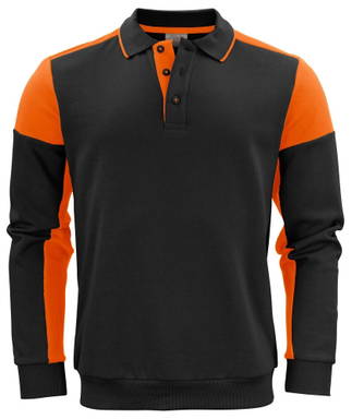 Drucker PRIME Prime Polosweater Unisex 2262060 - Schwarz/orange