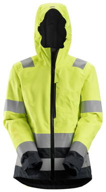 Snickers AllroundWork, Dames High-Vis Waterproof Shell jack Klasse 2/3 1347