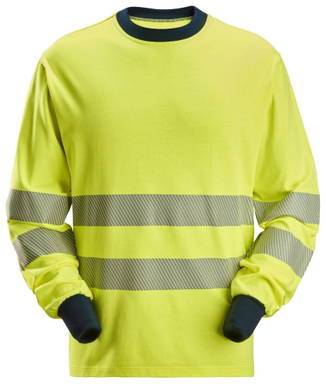 Snickers ProtecWork, T-shirt met Lange Mouwen, High-Vis Klasse 3 2461
