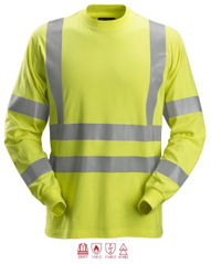 Snickers ProtecWork, Langarmshirt, High-Vis Klasse 3 2461