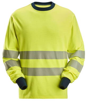 Snickers ProtecWork, T-shirt met Lange Mouwen, High-Vis Klasse 3 2461