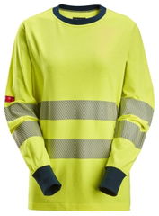 Snickers ProtecWork, Damen Langarmshirt, High-Vis Klasse 3/2 2476