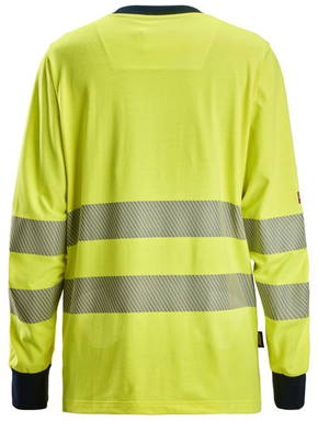 Snickers ProtecWork, Dames T-shirt met Lange Mouwen, High-Vis Klasse 3/2 2476