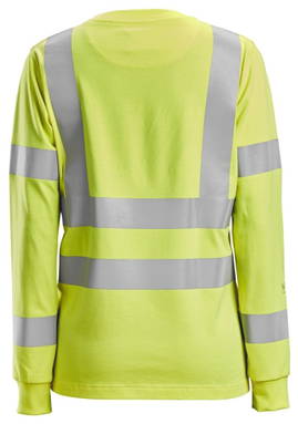 Snickers ProtecWork, Dames T-shirt met Lange Mouwen, High-Vis Klasse 3/2 2476