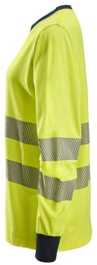 Snickers ProtecWork, Dames T-shirt met Lange Mouwen, High-Vis Klasse 3/2 2476