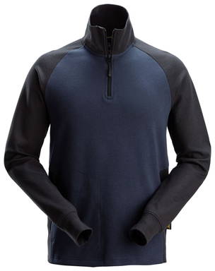 Snickers Tweekleurig Sweatshirt met Halve Rits 2841