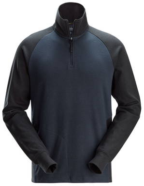 Snickers Tweekleurig Sweatshirt met Halve Rits 2841