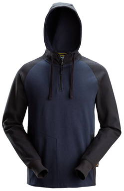 Snickers Tweekleurige Hoodie met Halve Rits 2842