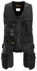 Snickers AllroundWork, Canvas Stretch Werkkledingvest met Holstertas 4254