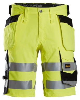 Snickers High-Vis Klasse 1 Stretch Korte Werkbroek met Holsterzakken 6135