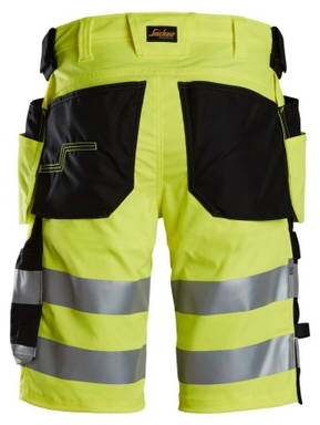 Snickers High-Vis Klasse 1 Stretch Korte Werkbroek met Holsterzakken 6135