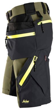 Snickers FlexiWork, Softshell Stretch Korte Werkbroek+ met Holsterzakken 6140