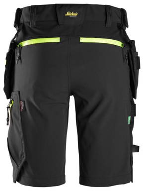 Snickers FlexiWork, Softshell Stretch Korte Werkbroek+ met Holsterzakken 6140