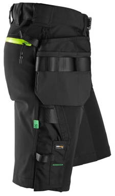 Snickers FlexiWork, Softshell Stretch Korte Werkbroek+ met Holsterzakken 6140