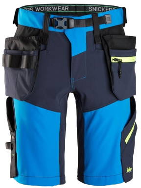 Snickers FlexiWork, Softshell Stretch Korte Werkbroek+ met Holsterzakken 6140