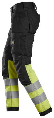 Snickers High-Vis, Klasse 1 Stretchbroek met holsterzakken 6234