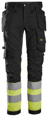 Snickers High-Vis, Klasse 1 Stretchbroek met holsterzakken 6234