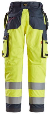 Snickers ProtecWork, Werkbroek met Holsterzakken en Symmetrische Zakken, High-Vis Klasse 2 6261